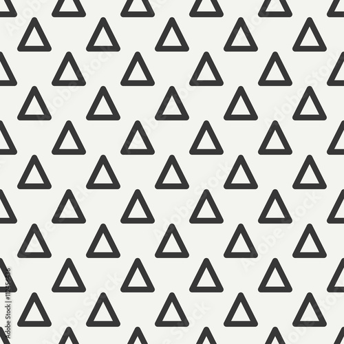 Geometric line monochrome abstract hipster seamless pattern with triangle. Wrapping paper. Scrapbook paper. Tiling. Vector illustration. Background. Graphic texture for your design  wallpaper.