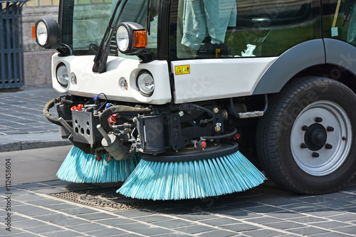 Obraz na plátně Street cleaner vehicle