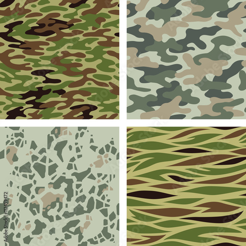 Seamless camouflage patterns (green)