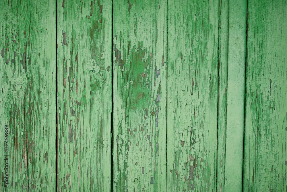 Texture of a green wooden boards Texture of a green wooden boards