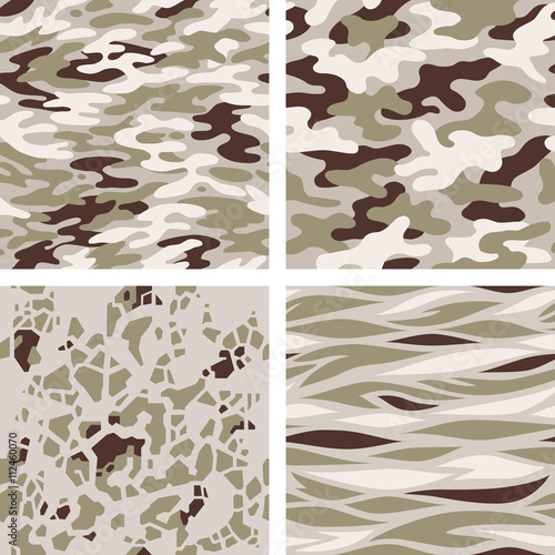Seamless camouflage patterns (brown)