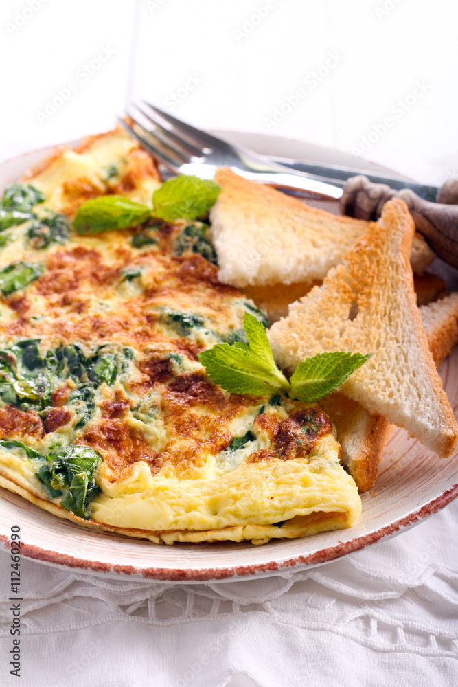 Spinach and mint omelet Spinach and mint omelet