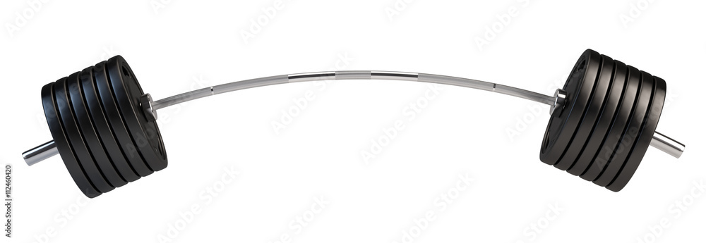 Barbell over white background Barbell over white background