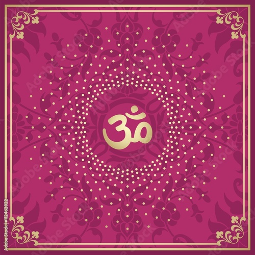 aum syllable, paisley design ,Hinduism, India