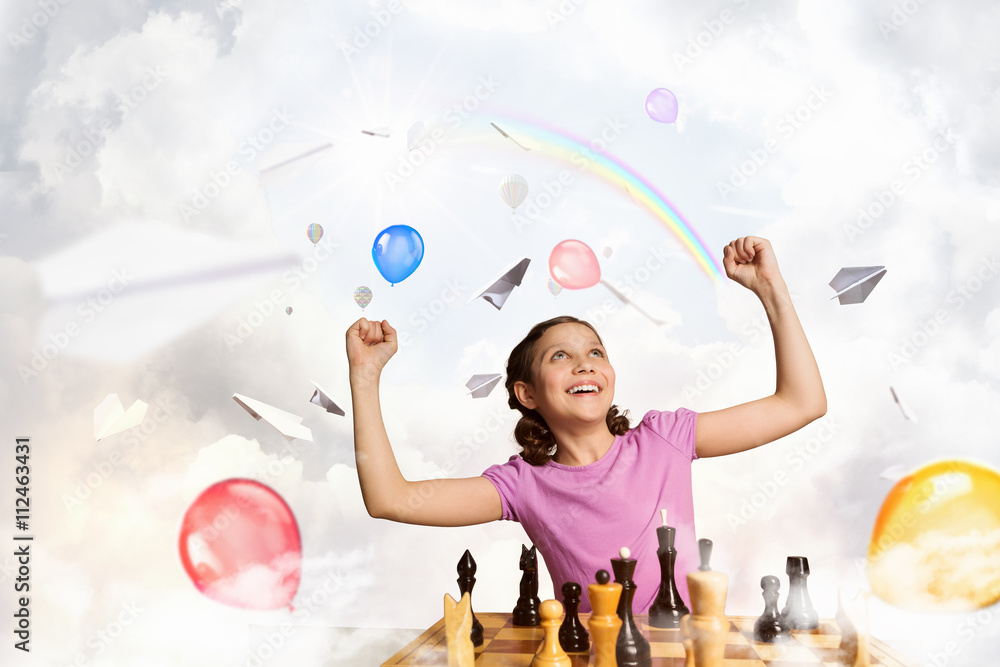 Fototapeta premium Chess game for clever mind