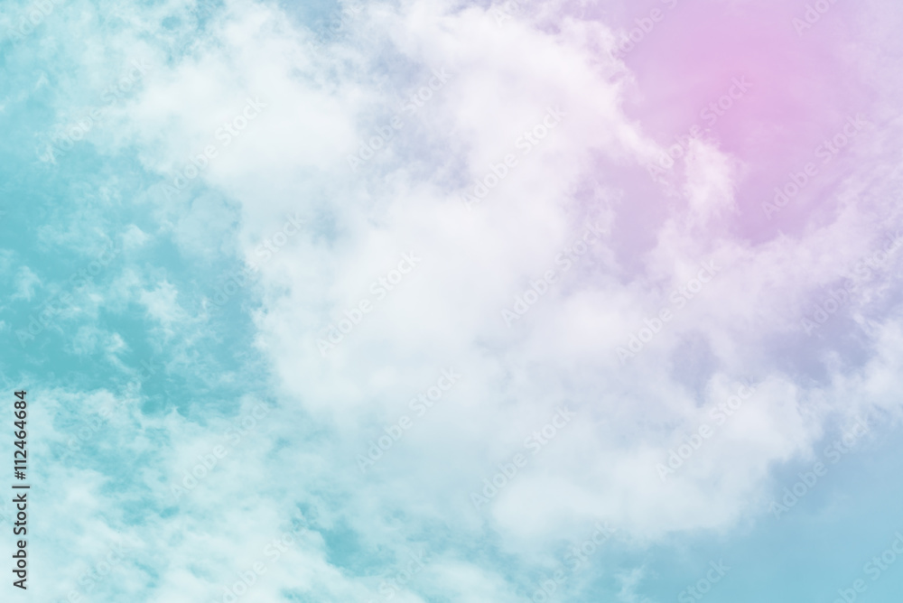 cloud background with a pastel colored

