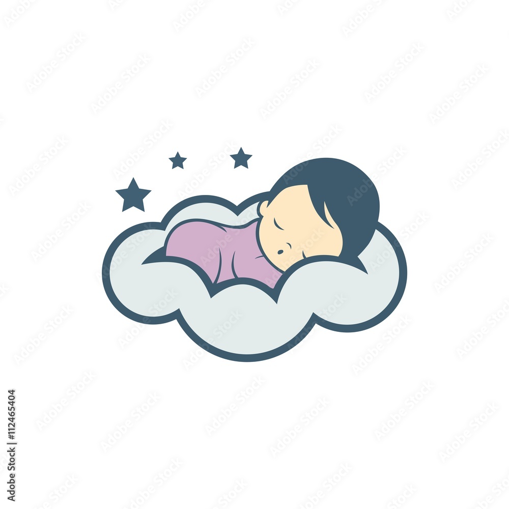 Sleeping baby logo Sleeping baby logo