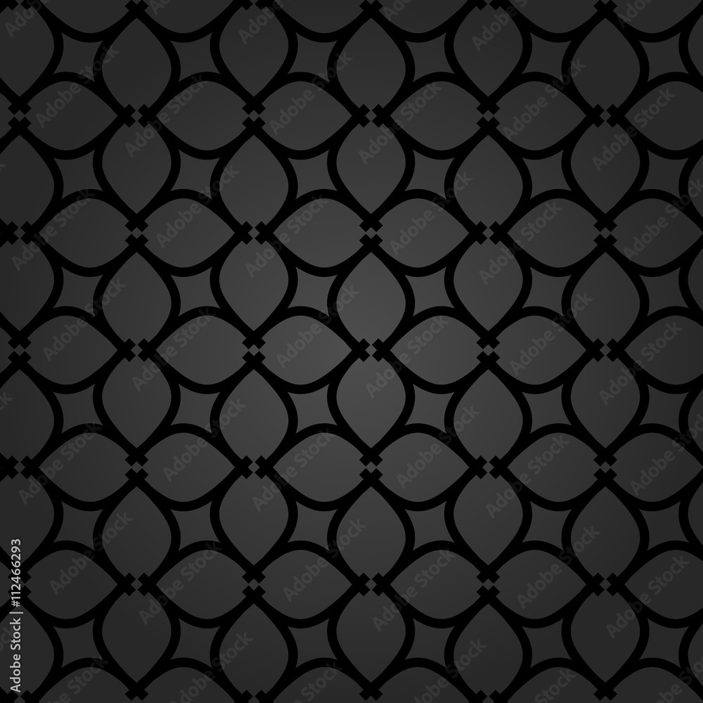 Naklejka premium Seamless vector ornament. Modern geometric pattern with repeating elements. Dark modern pattern