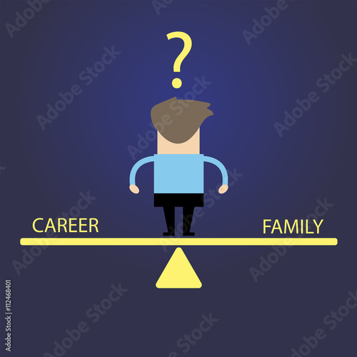 Work-Life Balance. Vector Illustration