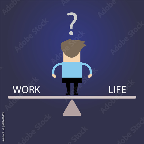 Work-Life Balance. Vector Illustration