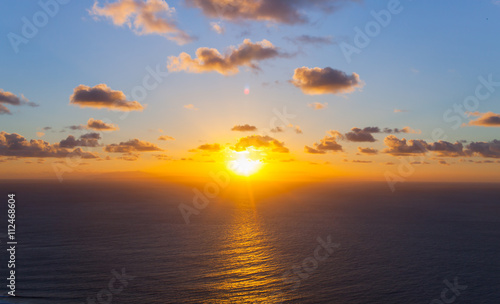 Beautiful ocean sunset. Location Hawaii. 