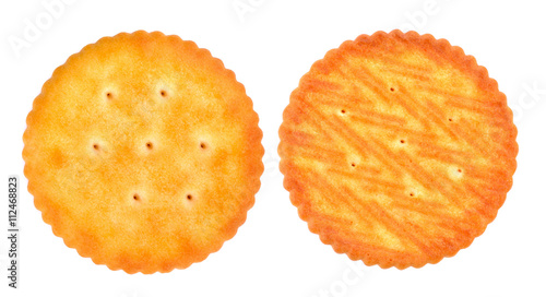 biscuits on white background photo
