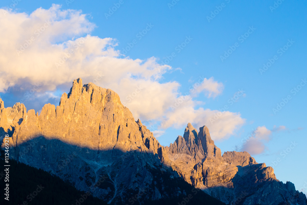 High mountain at twilight