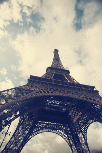 Eiffel tower - vintage photo