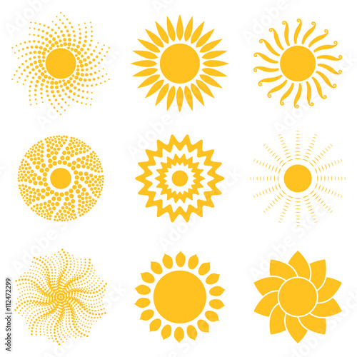 Sun Icons Vector Illustration 