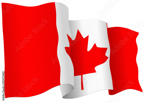 Canada vector flag isolated on white.