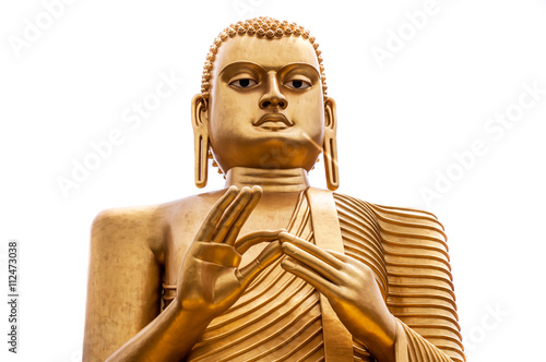 Isolated Buddha statue in Colombo, Sri Lanka
