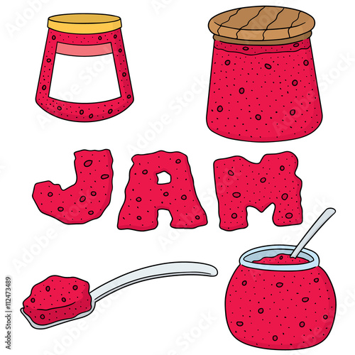 vector set of jam