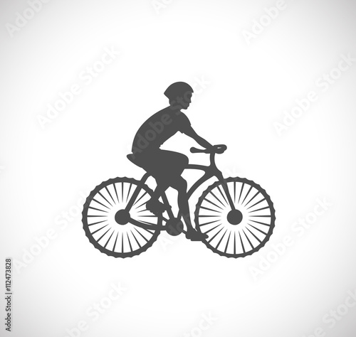 Fototapeta Naklejka Na Ścianę i Meble -  The icon of cyclist. The concept of active life. 
