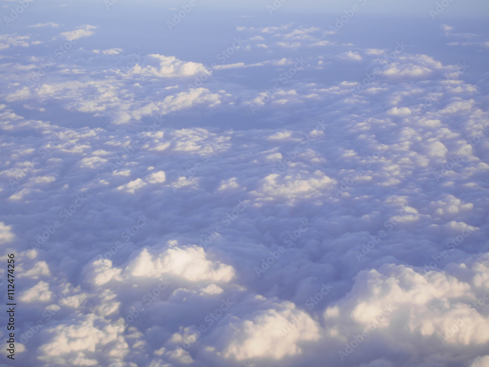 many cloud in blue sky , air plane window view many cloud in blue sky , air plane window view