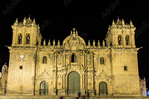 Iglesia La Merced, Plaza de Armas in Cusco, Peru. The church was
