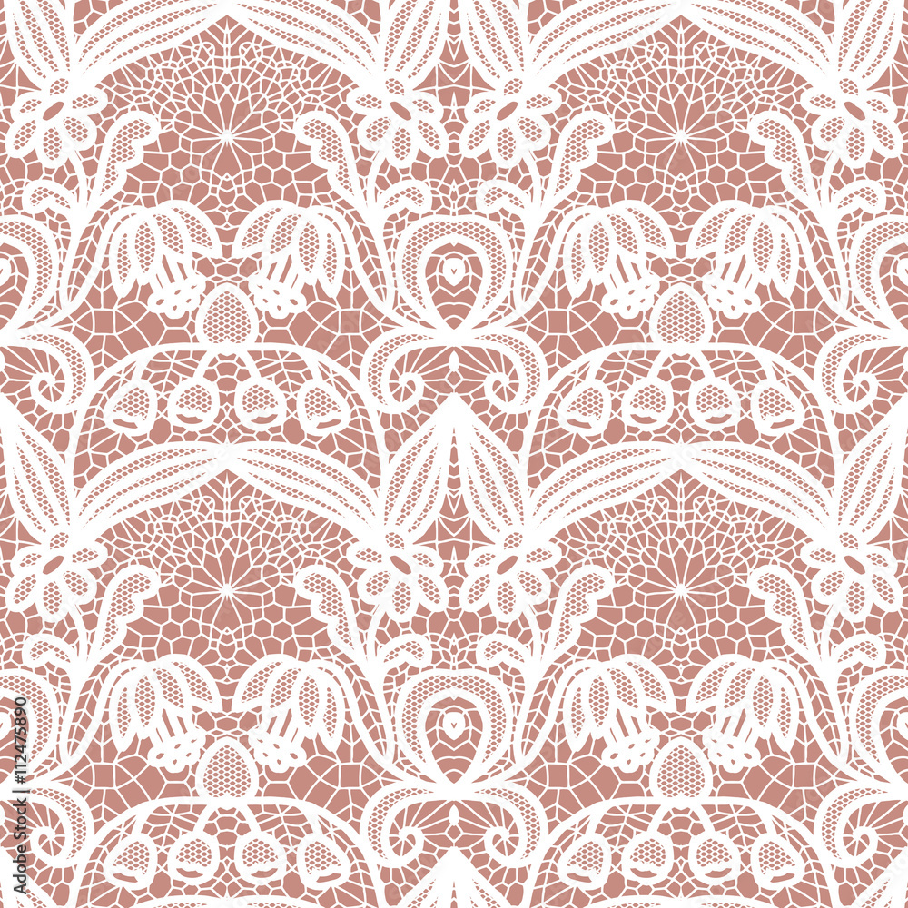 Lace seamless pattern with flowers Lace seamless pattern with flowers