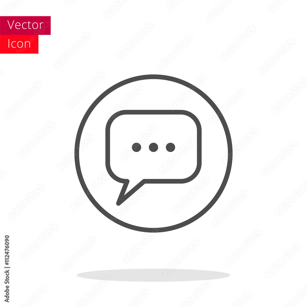 Fototapeta premium Message Thin Line Icon