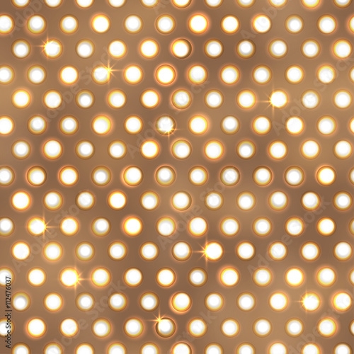 wall retro light banner. Seamless