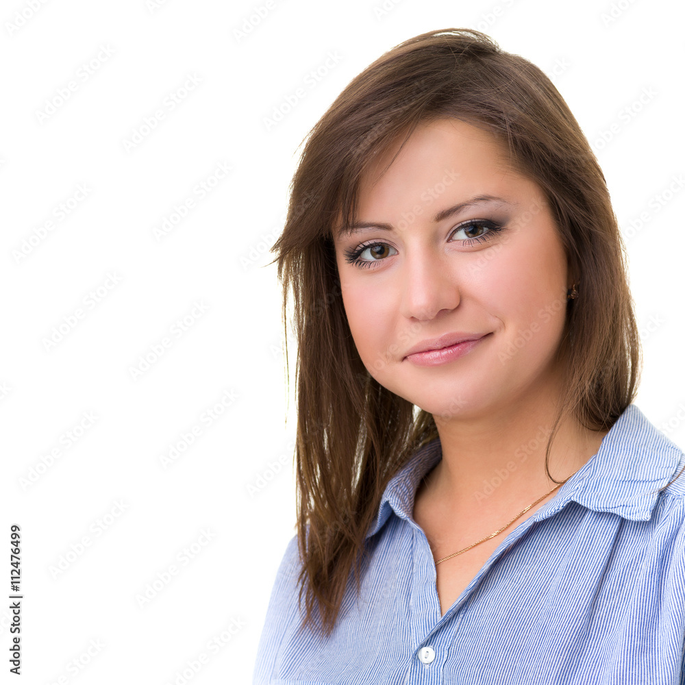 beautiful coquette young woman, isolated on white beautiful coquette young woman, isolated on white