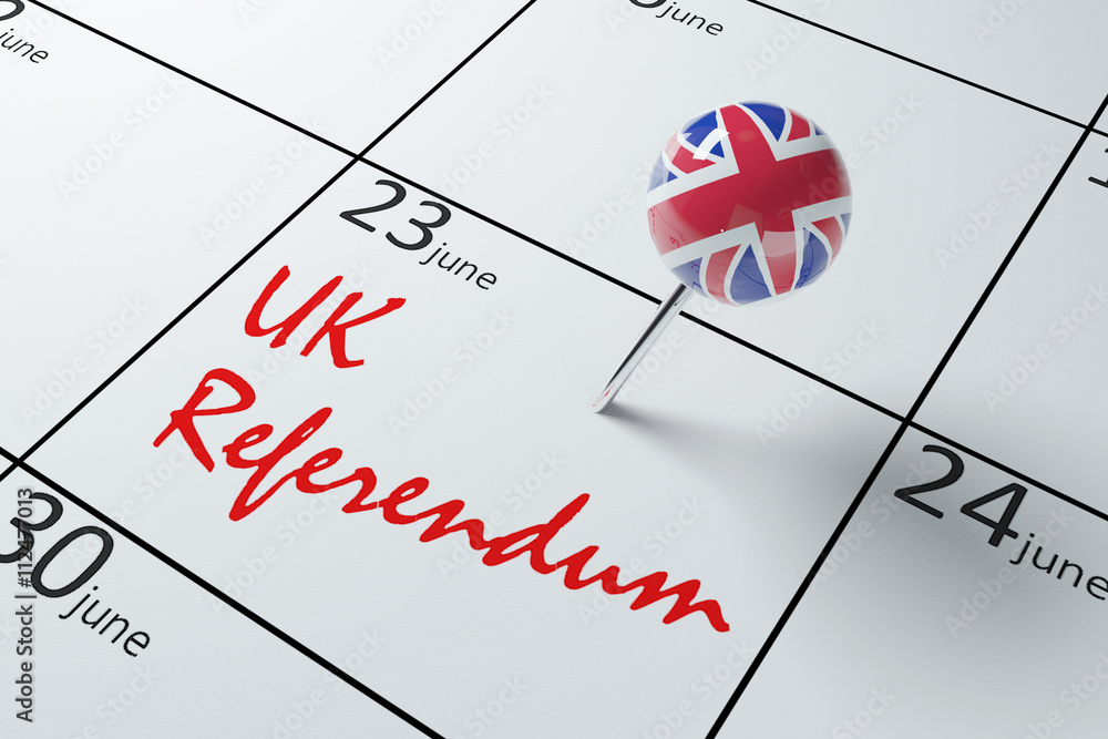 3D illustration of a calendar showing the day of the referendum in England - Brexit 10 3D illustration of a calendar showing the day of the referendum in England - Brexit 10