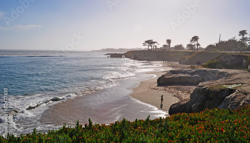 Santa Cruz, California: la scogliera, la spiaggia e la costa di Santa Cruz il 15 giugno 2010. Santa Cruz è famosa per la bellezza della sua costa e per essere il paradiso dei surfisti