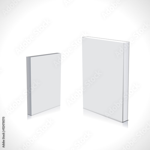 Book cover template, blank isolated