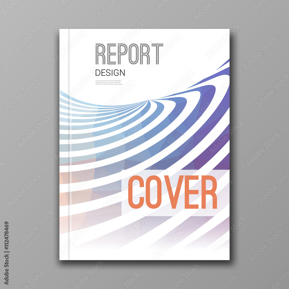 Business design template. Cover, brochure, report, book, magazine layout mockup with nice colore lines stripes geometric shapes info-graphic, vector illustration Business design template. Cover, brochure, report, book, magazine layout mockup with nice colore lines stripes geometric shapes info-graphic, vector illustration