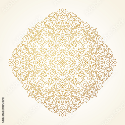 Vector square pattern in Eastern style.