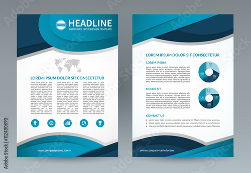 Business brochure flyer design template. A4 size