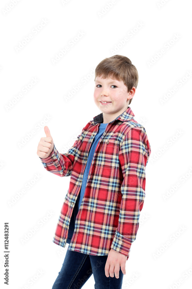 Portrait of young boy isolated on a white Portrait of young boy isolated on a white