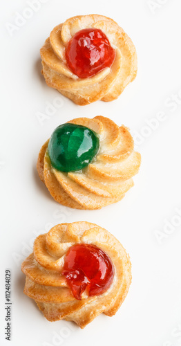 sicilian almond pastries with candied cherries