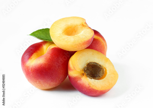 Apricots close up isolated