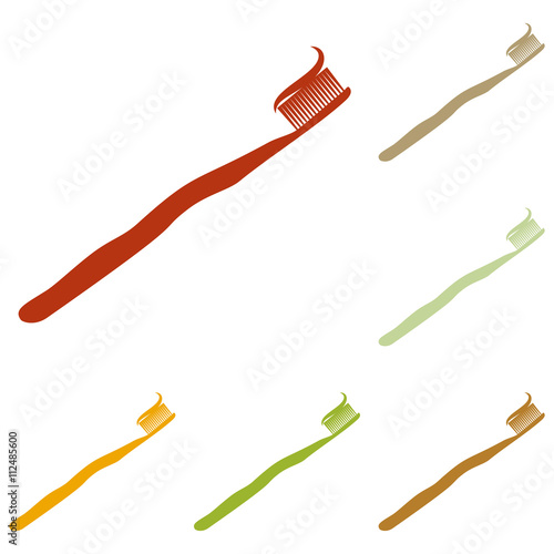 Toothbrush with applied toothpaste portion