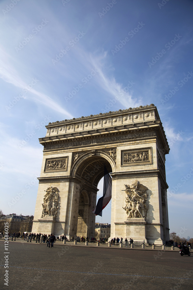 Arc de triumph in Paris, France