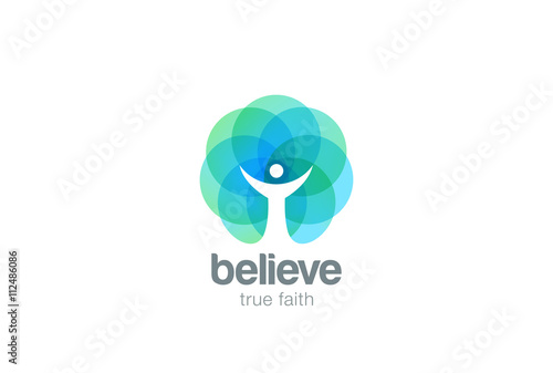 Church Faith Logo Pray Religion Monk Logotype Negative space