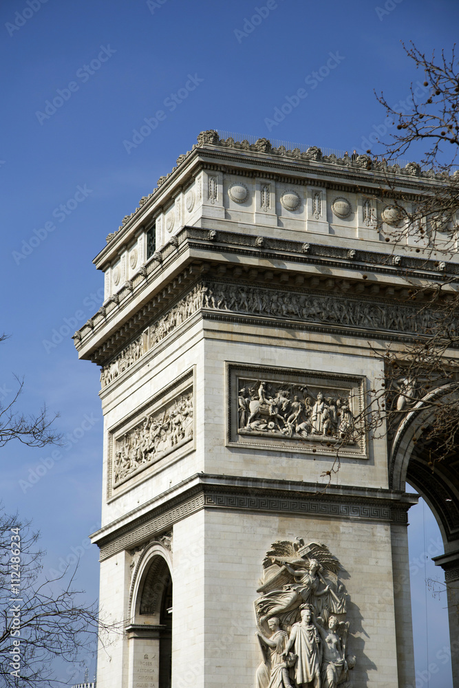 Arc de triumph in Paris, France