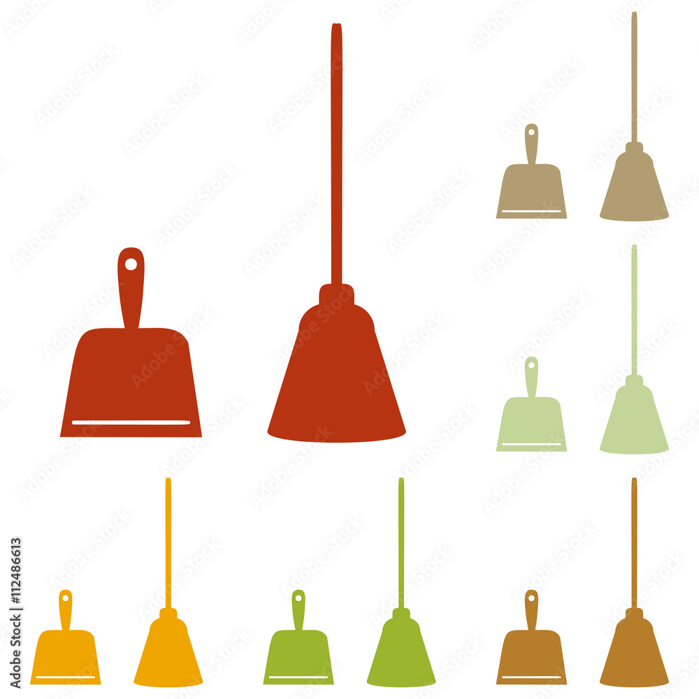 Naklejka premium Dustpan vector sign