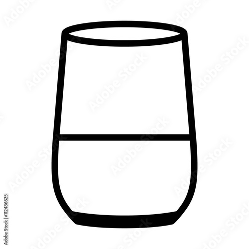 Smart home speaker with digital / virtual assistant line art icon for apps and websites