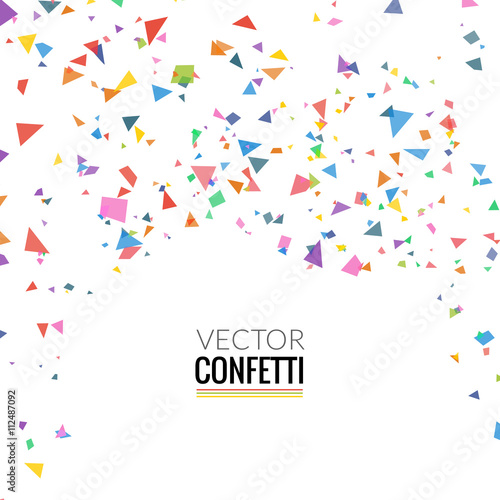 Colorful Confetti isolated on Transparent square Background. Christmas  Birthday  Anniversary Party Concept. Confetti explosion  Confetti colorful elemants. Confetti falling