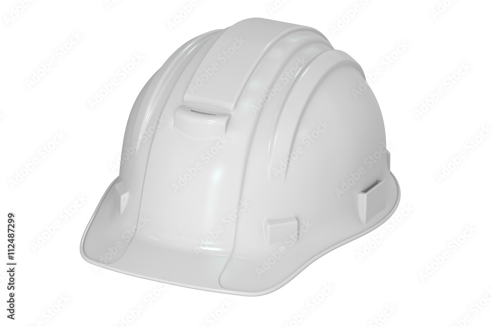 Fototapeta premium Construction White Hard Hat, 3D rendering
