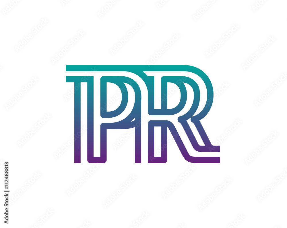 PR lines letter logo PR lines letter logo