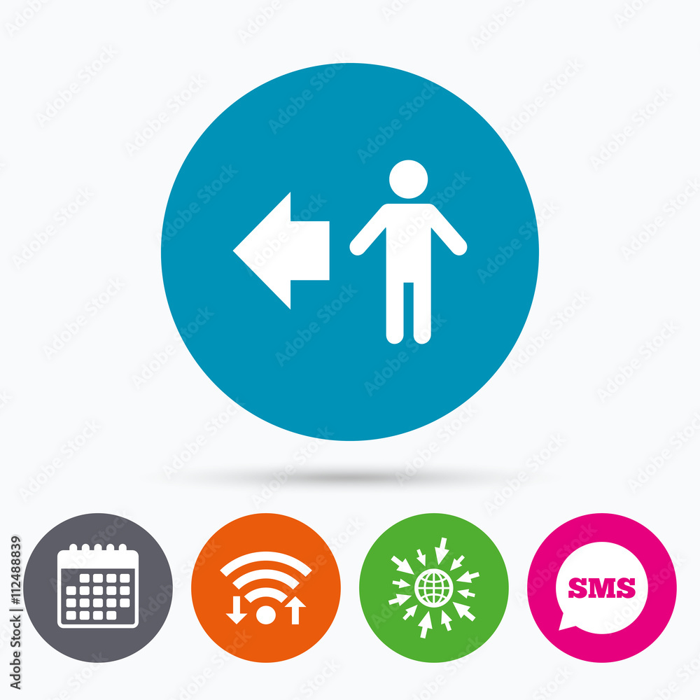 Pedestrian road icon. Human path. Pedestrian road icon. Human path.