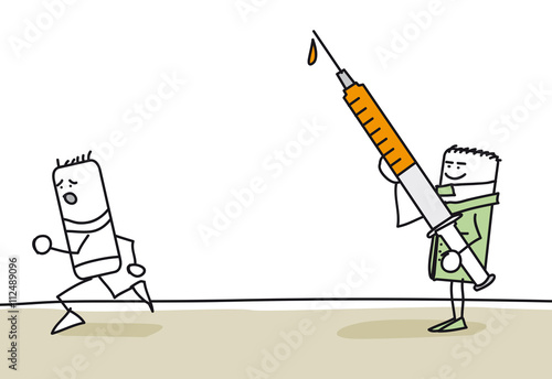 Injection par un médecin - seringue