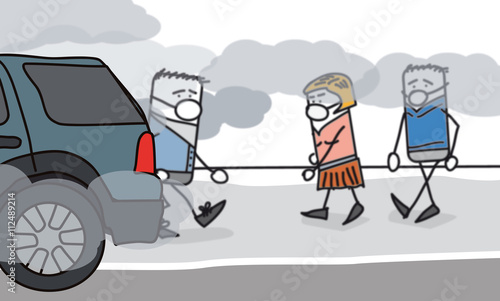 Pollution des voitures dans les villes